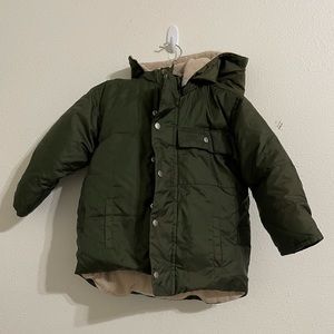 Baby Gap kids puffer jacket in olive green